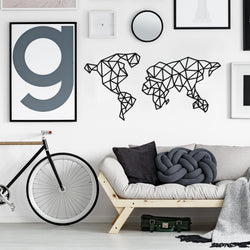 Geometric Line World Map - Stag Design