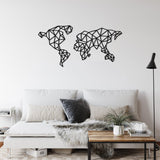 Geometric Line World Map - Stag Design